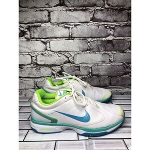 Nike Lunar Speed Flywire White Teal Athletic Shoes Women Sz 8M US/39 385718-100